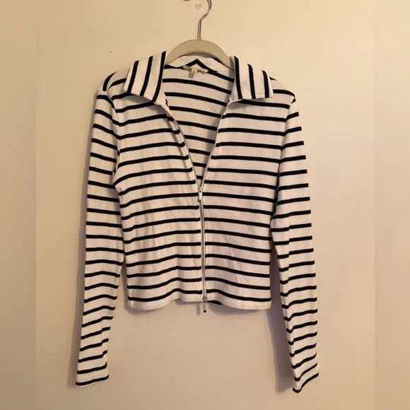 Madewell Ribbed Zip-Front Tee - Picture 7 of 8